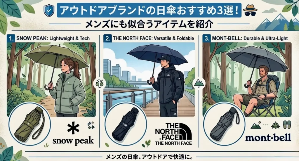 アウトドアブランドの日傘おすすめ記事のアイキャッチ画像